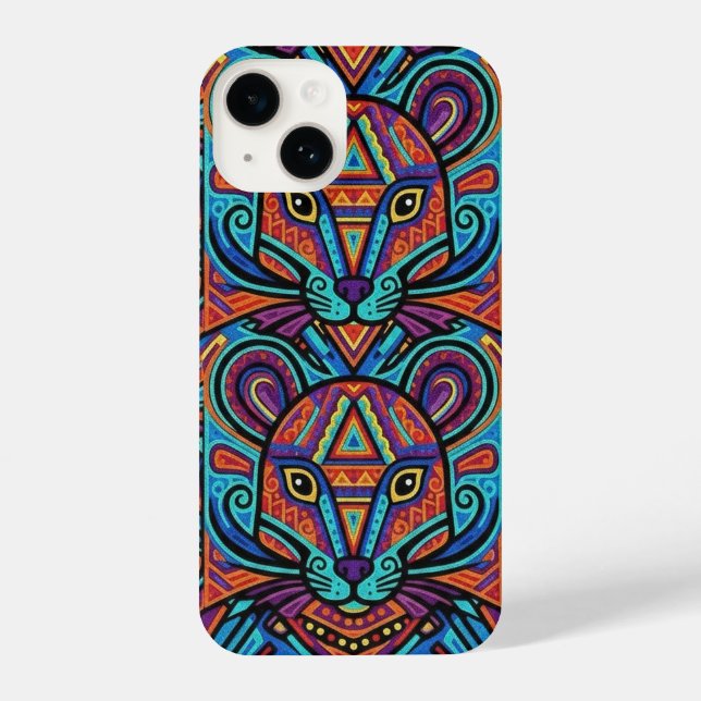 Vibrant Huichol Animal Spirit Phone Case (Back)