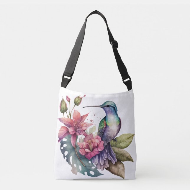 Vibrant Hummingbirds in Flight Tote Bag (Front)
