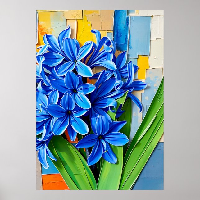 Vibrant Hyacinth in Modern Abstract Style Poster (Front)