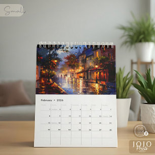 Vibrant Impasto Art Calendar 2026