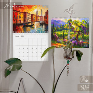 Vibrant Impasto Art Calendar 2026