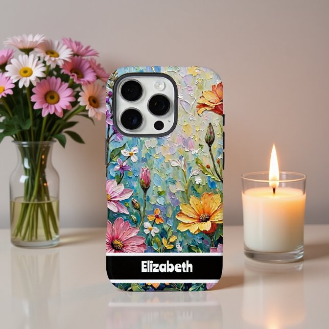 Vibrant Impasto Floral Garden Smartphone Case-Mate iPhone Case (Creator Uploaded)