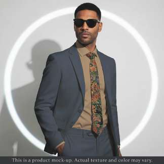 Vibrant Impressionist Garden Necktie