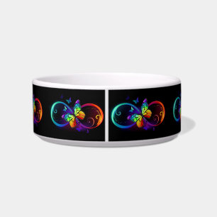 Vibrant infinity with quebow butterfly on black bowl