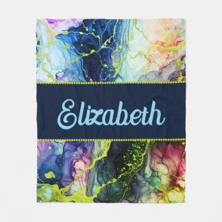 Vibrant Ink Fusion Fleece Blanket