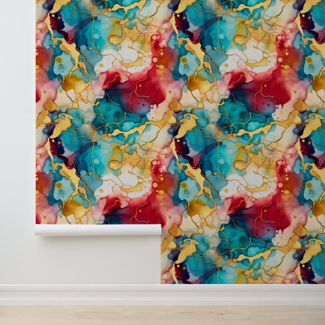 Vibrant Inkwaves Wallpaper (Application)