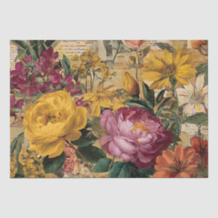 Vibrant Italian-Inspired Floral Collage Tissue Paper