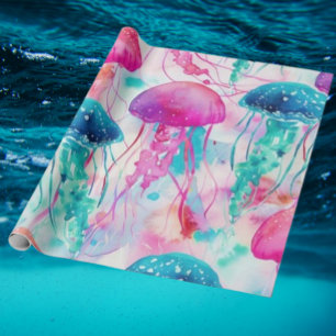 Vibrant Jellyfish  Wrapping Paper