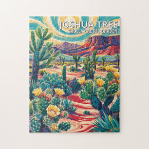 Vibrant Joshua Tree National Park Cactus Custom Jigsaw Puzzle
