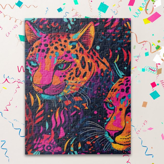 Vibrant Jungle Leopard Pattern  Jigsaw Puzzle (Creator Uploaded)