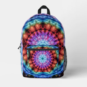 Vibrant Kaleidoscope Mandala Colourful Art Printed Backpack