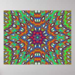 Vibrant  Kaleidoscope Wall Poster