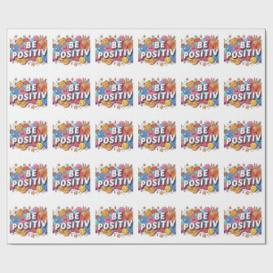 Vibrant Kawaii Doodle Typographic Design for Appar Wrapping Paper