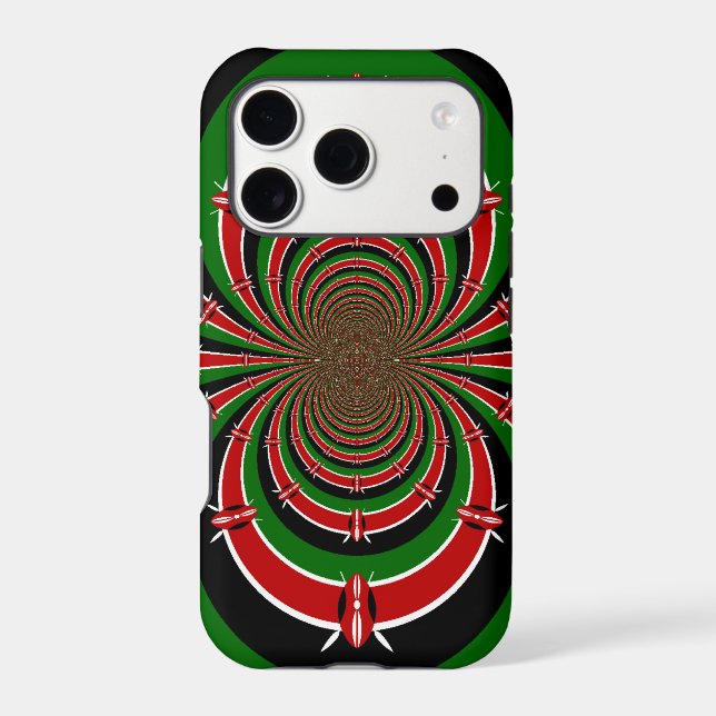 Vibrant Kenya Vision | Mirrored Kenyan Flag Abstra (Back)