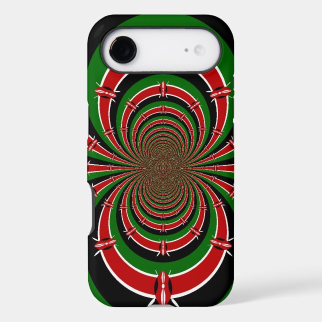 Vibrant Kenya Vision | Mirrored Kenyan Flag Abstra (Back)