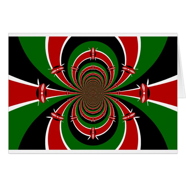 Vibrant Kenya Vision: Mirrored Kenyan Flag Art   (Front Horizontal)