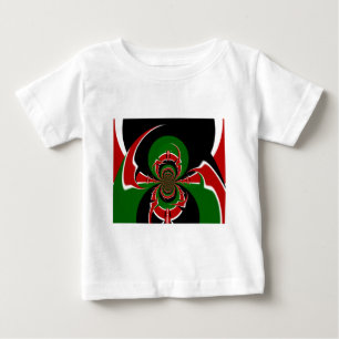 Vibrant Kenyan Flag Pattern: A Powerful Art Baby T-Shirt