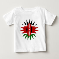 Vibrant Kenyan Flag Pattern: An 18-Star Art