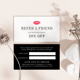 Vibrant Kiss Beauty Business Referral Card