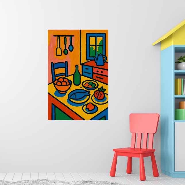 Vibrant Kitchen Still Life Poster (Nursery 1)