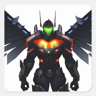  Vibrant Knight  Square Sticker