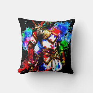 Vibrant Knight T-Shirt Throw Pillow Glass Coaster