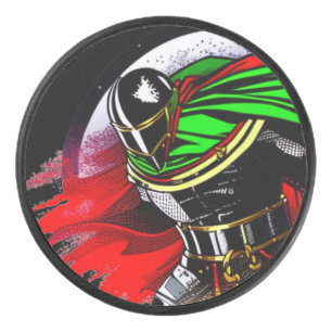 Vibrant Knight T-Shirt Throw Pillow Glass Coaster Hockey Puck