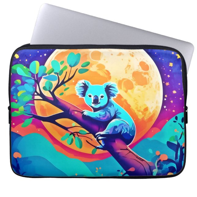 Vibrant Koala Moon Laptop Sleeve (Front)