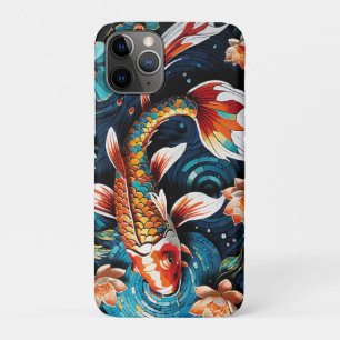 Vibrant Koi and Beautiful Flowers Aquatic Scene Case-Mate iPhone Case