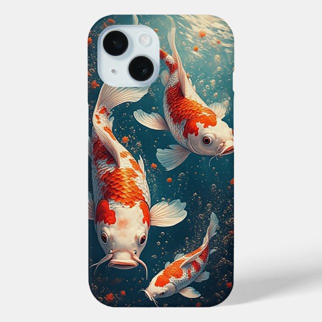 Vibrant Koi Fish Swimming Case-Mate iPhone Case (Back)