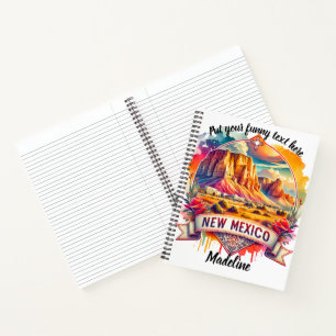 Vibrant landscape of New Mexico at sunset Notebook