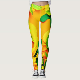 Vibrant Layered Nature Leggings
