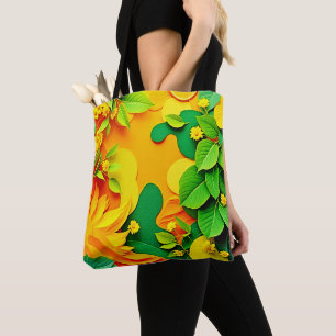 Vibrant Layered Nature Tote Bag