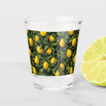 Vibrant Lemon Citrus Tree Pattern
