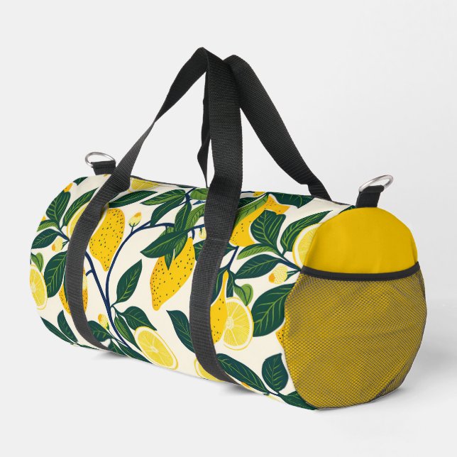 Vibrant Lemon Grove Duffle Bag (Right Corner)