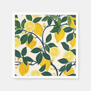 Vibrant Lemon Grove Napkin