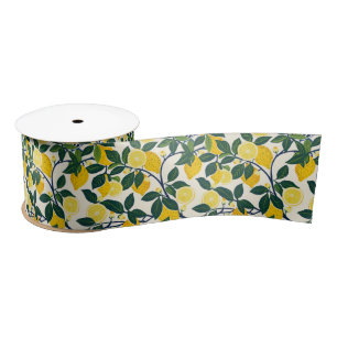 Vibrant Lemon Grove Satin Ribbon