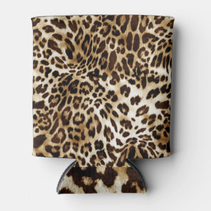 Vibrant Leopard: Colourful Textile Design. Can Cooler