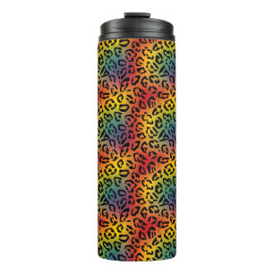 Vibrant Leopard Print Pattern Thermal Tumbler