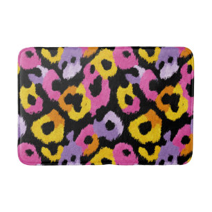Vibrant Leopard Print Retro Glam y2k Trendy Bath Mat