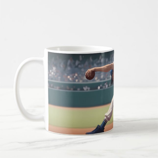 Vibrant "Less Is More" Abstract Graphic Coffee Mug (Left)