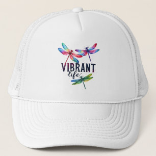 Vibrant Life - Artistic Dragonfly Trucker Hat
