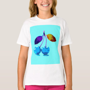 Vibrant light blue cherries  T-Shirt