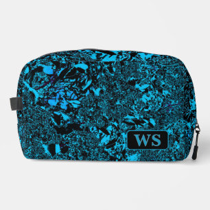 Vibrant Light Blue Monogram Toiletry Bag