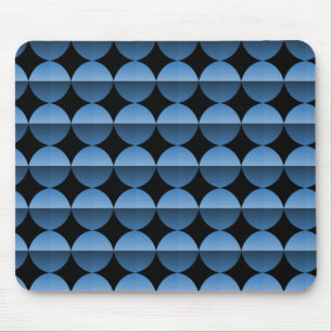 Vibrant Light Blue Retro Flair Mousepad