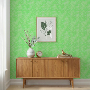 Vibrant Lime Green Abstract Camo Pattern Wallpaper