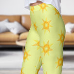 Vibrant Lime Yellow Gold Star Pattern Leggings<br><div class="desc">Shine On in these Star Design Leggings! Step up your style with my Star-designed leggings! Featuring vibrant colour and a unique pattern, these leggings are perfect for lounging, errands, or hitting the gym in style. With their sporty-chic vibe, you’ll stay comfy and fashionable all day long. Shop now and let...</div>