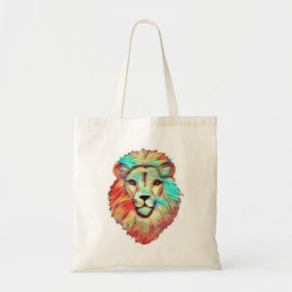 Vibrant Lion's Head Tote Bag