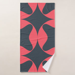 Vibrant, lively, simple, abstract geometric art bath towel