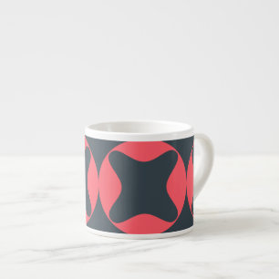 Vibrant, lively, simple, abstract geometric art espresso cup